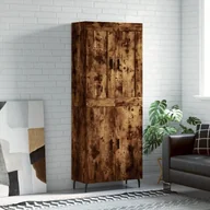 Witryny - vidaXL Witrynka przydymiony dąb 69,5x34x180 cm materiał drewnopochodny - miniaturka - grafika 1