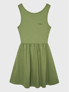 Pepe Jeans Sukienka codzienna Godivay PG951588 Zielony Regular Fit - Sukienki i spódniczki dla dziewczynek - miniaturka - grafika 1