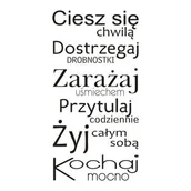 Naklejki na ścianę - Napis na ścianę naklejka Ciesz się chwilą... 228, 200x100 cm - miniaturka - grafika 1