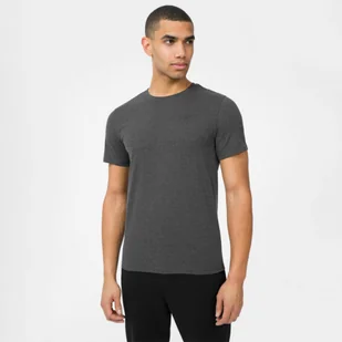 Męski t-shirt basic 4F 4FMM00TTSHM706 - szary - Koszulki sportowe męskie - miniaturka - grafika 1