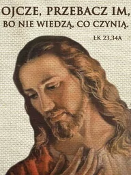 Baner na Wielki Post "Ojcze przebacz im" 75x100 cm - Ikony i obrazy sakralne Baner na Wielki Post "Ojcze przebacz im" 75x100 cm - Ikony i obrazy sakralne - miniaturka - grafika 1