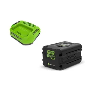 Greenworks Ładowarka + akumulator 60V 4Ah GR2933807 - Akumulatory do elektronarzędzi - miniaturka - grafika 1