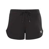 Spodenki damskie - Reebok Damskie szorty French Terry Czarne, 2XL, Czarny, XXL - miniaturka - grafika 1