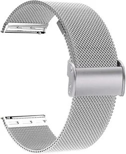 PASEK BRANSOLETA DO ZEGARKA SREBRNA STAL NIERDZEWNA 20mm - Akcesoria do smartwatchy - miniaturka - grafika 1