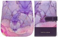 Torby fotograficzne i futerały - Futerał Pokrowiec Etui Do Fuji Instax Mini 11 + Album Na 96 Zdjęć / Fioletowy Marmur - miniaturka - grafika 1