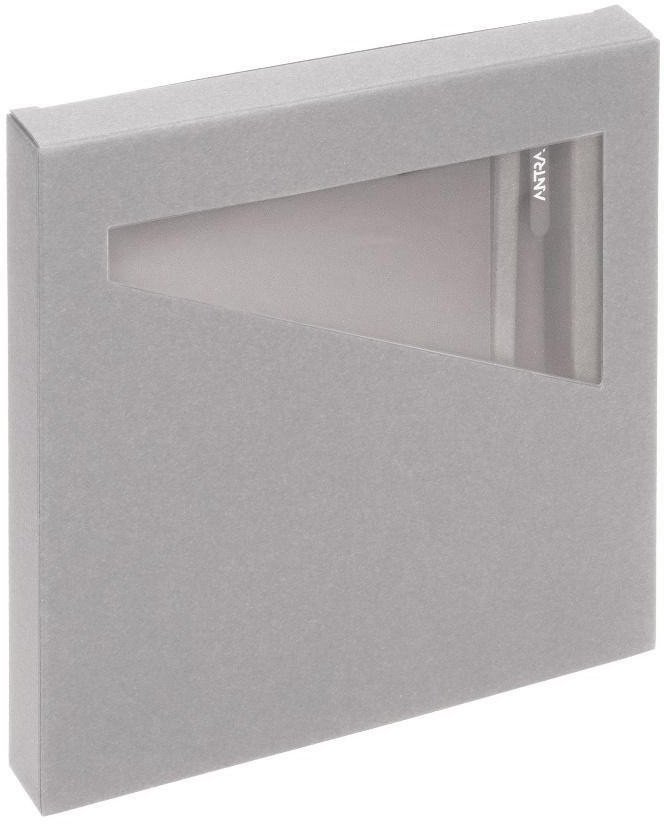 Notes A6 z długopisem szary w pudełku