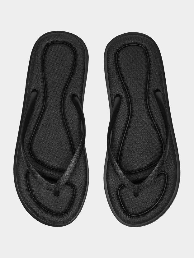 Japonki plażowe na lato damskie 4F 4FMM00FFLIF020A-21S Czarny