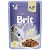 Mokra karma dla kotów - Brit Premium Kot Premium with Beef Fillets for Adult Cats JELLY 85g - miniaturka - grafika 1