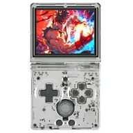 Konsole i gry retro - Zamykana Konsola do Gier ANBERNIC RG35XXSP, 64GB z 5000 Gier, Ponad 30 Emulatorów - Przezroczysty, Biały - miniaturka - grafika 1