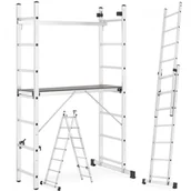 Drabiny - Podest roboczy drabina aluminiowa rusztowanie drabinowe HIGHER 2x7 - miniaturka - grafika 1