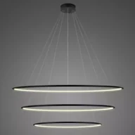 Lampy sufitowe - Lampa wisząca Ledowe Okręgi No.3 Φ120 cm in 4k czarna ściemnialna Altavola Design - miniaturka - grafika 1