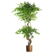 Sztuczne drzewka - Leaf Realistyczne sztuczne japońskie drzewo fruticosa fikus, skręcona duża miedź, 150 cm - miniaturka - grafika 1