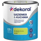 Farby wewnętrzne - Dekoral Farba lateksowa o podwyższonej odporności ŁAZIENKA KUCHNIA Wesoła limonka 2,5 l - miniaturka - grafika 1