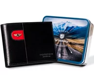 Portfele - Czarny Portfel Męski Ze Skóry Naturalnej - Peterson - miniaturka - grafika 1