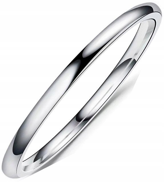 Srebrna Obrączka Pierścionek Stal Szlachetna