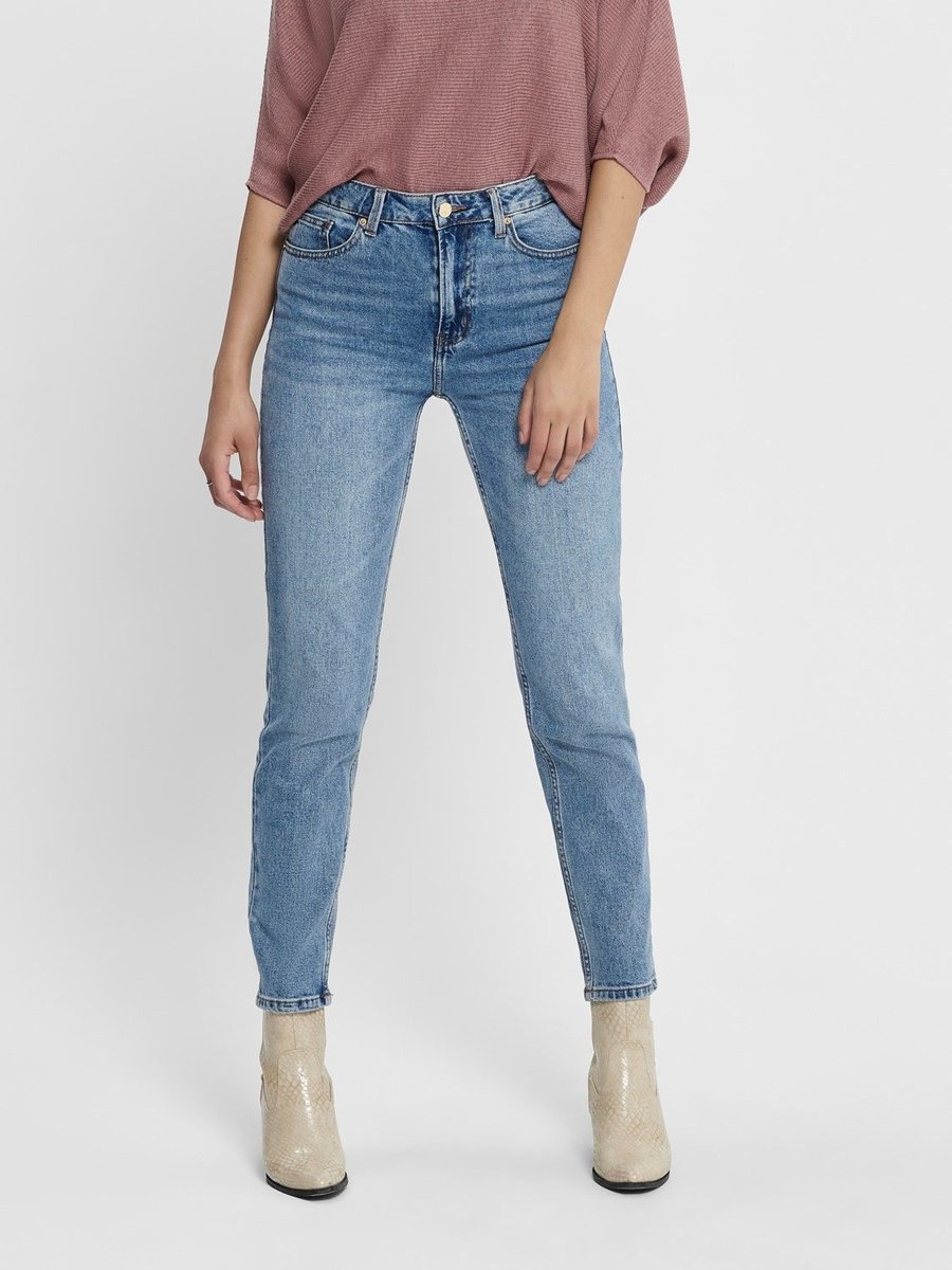 Jeansy damskie only jeans 15195573 emily medium blue niebieski
