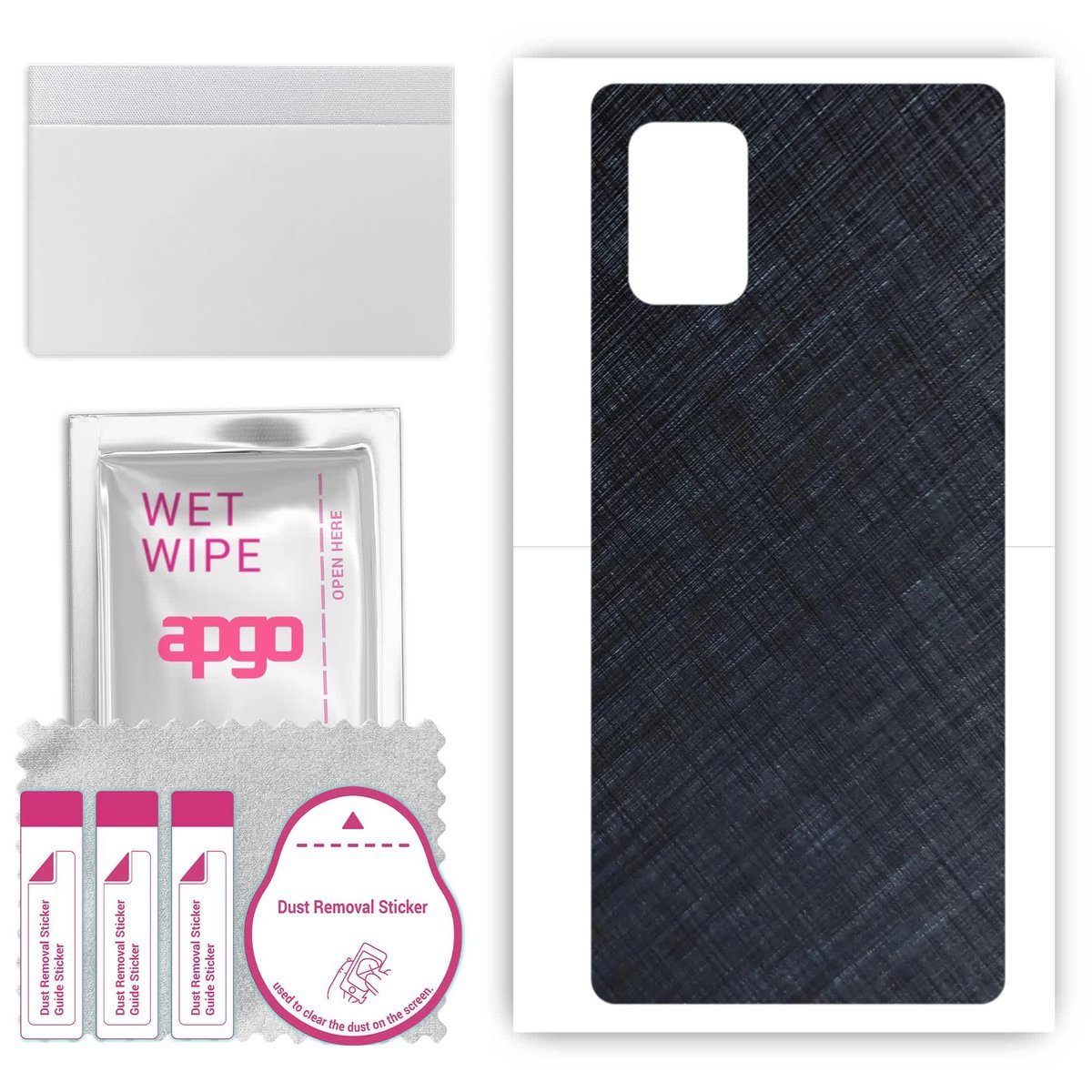Folia naklejka skórka strukturalna na TYŁ do Samsung Galaxy A71 5G UW - Tytan Niebieski - apgo SKINS