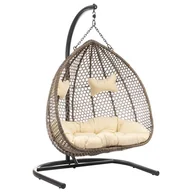 Fotele ogrodowe wiszące - FOTEL WISZĄCY DLA DWÓCH OSÓB BUJAK Z PODUSZKAMI - miniaturka - grafika 1