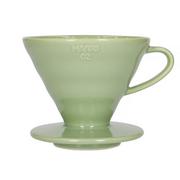 Zaparzacze i kawiarki - Ceramiczny dripper HARIO V60-02 + 40 szt. filtrów | OLIWKOWY - miniaturka - grafika 1