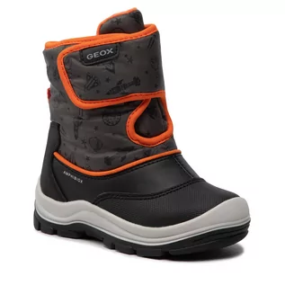 Buty dla dziewczynek - Śniegowce GEOX - B Flanfil B.B Abx E B263VE 0CEFU C9150 S Black/Fluo Orange - grafika 1