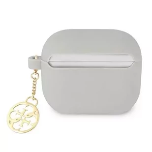 Guess GUA3LSC4EG AirPods 3 cover szary/grey Silicone Charm 4G Collection - Akcesoria do słuchawek - miniaturka - grafika 2