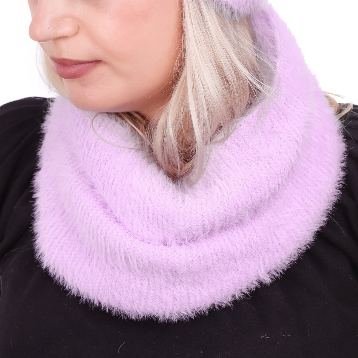 Komin WINTER ALPACA Fioletowy