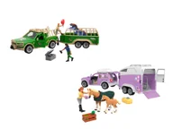 Samochody i pojazdy dla dzieci - Playtive Zestaw L Samochód z przyczepą Animal Adventures - miniaturka - grafika 1