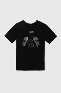 adidas t-shirt dziecięcy x Star Wars kolor czarny z nadrukiem - Koszulki dla chłopców - miniaturka - grafika 1