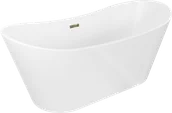 Wanny - Mexen Montana wanna wolnostojąca 170 x 80 cm, biała, przelew złoty - 52011708000-50 - miniaturka - grafika 1