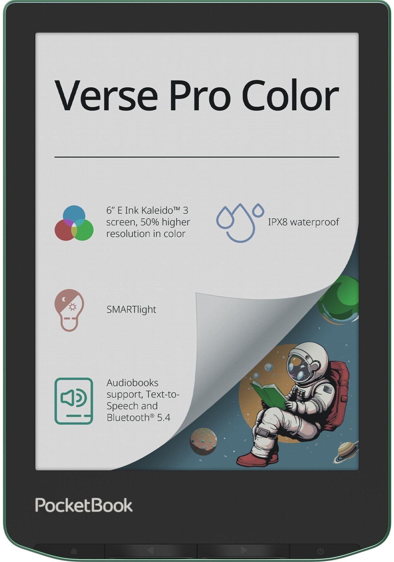 PocketBook Czytnik Verse Pro Color zielony PB634K3-A-WW-B
