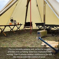Plecaki - 4-6 osób Tipi Gorący namiot z kuchenką Jack Camping Piramida Namiot tipi na kemping Wędrówki z plecakiem - miniaturka - grafika 1