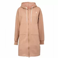 Bluzy damskie - Bluza Rozpinana Damska Z Kapturem Tunika Beżowa Captain Mike Xl - miniaturka - grafika 1