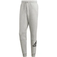 Spodnie męskie - Spodnie męskie adidas Badge of Sport Fleece Pant szare FS4630-S - miniaturka - grafika 1