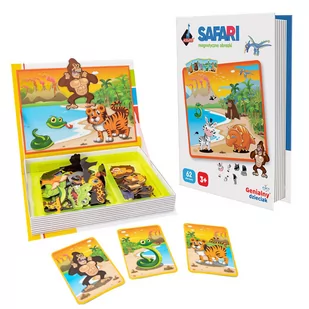 ASKATO, Puzzle magnetyczne safari (62 elementy) - Układanki dla dzieci - miniaturka - grafika 1