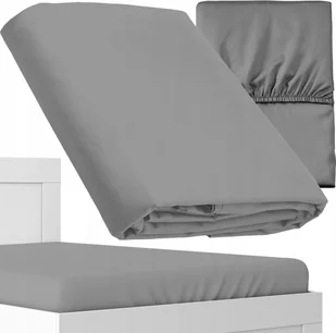 Deco4Home Prześcieradło Microsatyna Pure 160x200cm Szare - Prześcieradła - miniaturka - grafika 1