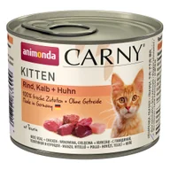 Mokra karma dla kotów - 20 + 4 gratis! Animonda Carny Kitten, 24 x 200 g  - Wołowina, cielęcina i kurczak |  na start - miniaturka - grafika 1