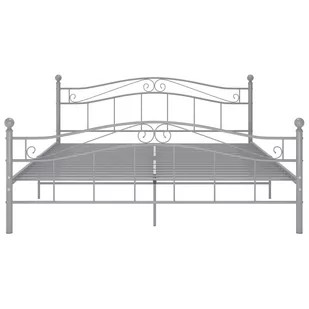Lumarko Rama łóżka, szara, metalowa, 140 x 200 cm - Łóżka - miniaturka - grafika 4