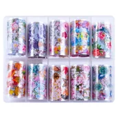 Ozdoby do paznokci - Folia Transferowa 4SEASON 10 Szt X 100 CM XKZ-0902 - miniaturka - grafika 1