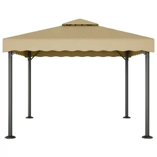 Altana, kolor taupe, 3x3 m, aluminium i stal - Altany ogrodowe - miniaturka - grafika 3