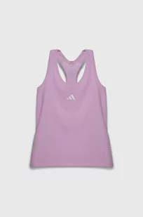 adidas top dziecięcy kolor fioletowy - Koszulki dla dziewczynek - miniaturka - grafika 1