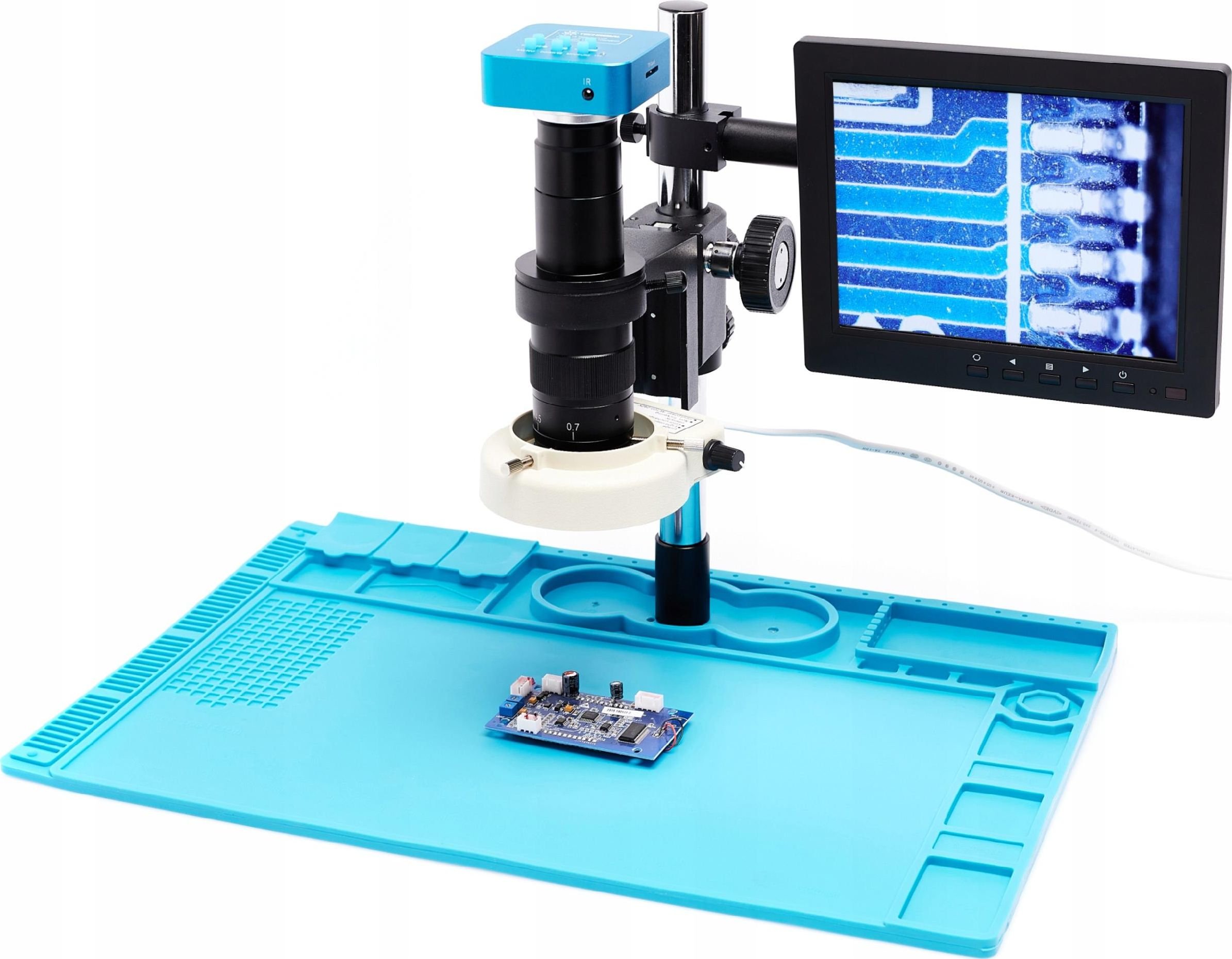 Mikroskop Techrebal MIKROSKOP DLA ELEKTRONIKA Z KAMERĄ 4K WYŚWIETLACZ