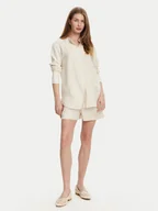 Spodenki damskie - Selmark Komplet koszula i szorty materiałowe BC176 Beżowy Relaxed Fit - miniaturka - grafika 1