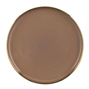 Talerz deserowy Florina Berlotti 20 cm brązowo-złoty - Talerze - miniaturka - grafika 1
