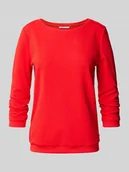 Bluzy damskie - Bluza taliowana z fakturowanym wzorem - miniaturka - grafika 1