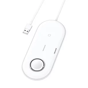 Apple USAMS USAMS Ładowarka indukcyjna 10W 2w1 Watch/Smartphone Biała CD119WH01 - Ładowarki do telefonów - miniaturka - grafika 2
