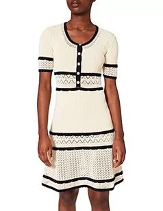 PINKO Damska sukienka Leader Lssiges, Cz9_beżowy/czarny, M - Sukienki - miniaturka - grafika 1