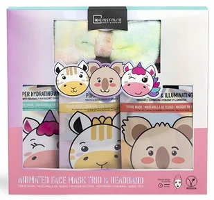 Lakštinės veido kaukės su galvos juosta IDC Institute Cute Animals - Maseczki do twarzy - miniaturka - grafika 1
