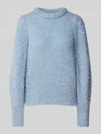 Swetry damskie - Sweter z dzianiny o kroju regular fit z efektowną przędzą model ‘ANNI’ - miniaturka - grafika 1