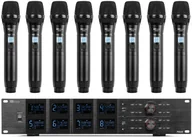 Mikrofony komputerowe - Zestaw mikrofonów bezprzewodowych Power Dynamics UHF PD528 z 8 mikrofonami ręcznymi one size - miniaturka - grafika 1