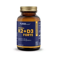 Stawy, mięśnie, kości - Pureo Health Witaminy K2MK7+D3 100 mcg + 4000 IU 60 Kapsułek - miniaturka - grafika 1